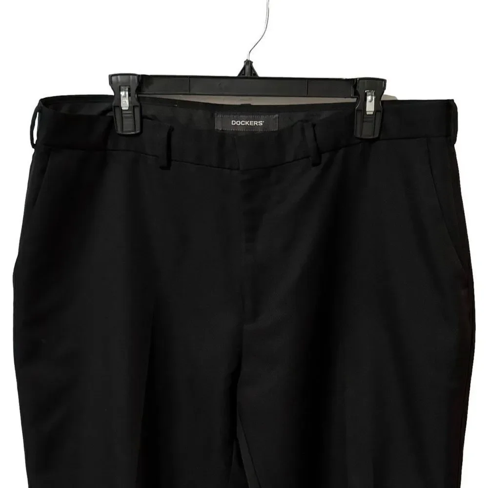 Dockers Men’s Black Dress Pants Pockets Size 36/30